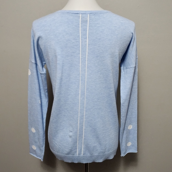 Project J ChambrayPolka Dot Sweater Size Small - Picture 6 of 8